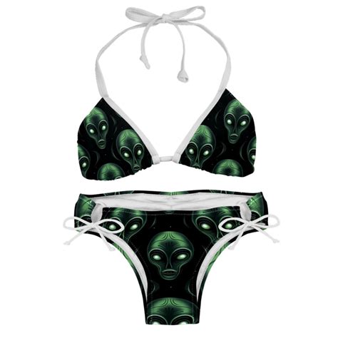 Alien Swim Wear Bikini Set With Detachable Sponge Adjustable Strap Two Pack For Versatile