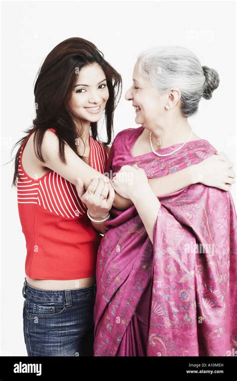 Portrait Of A Mature Woman With Her Granddaughter Stock Photo Alamy