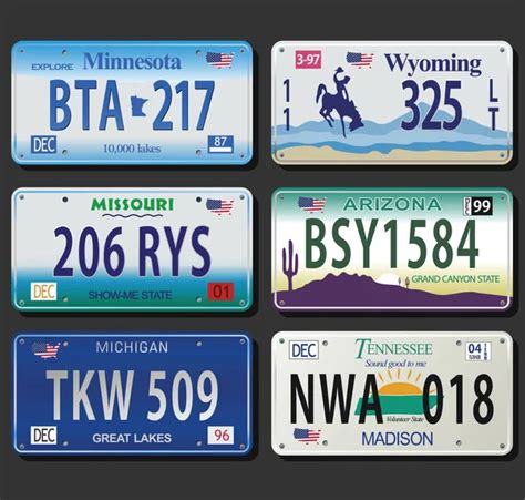 state license plates vector images depositphotos