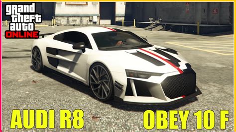 GTA V ONLINE La AUDI R8 V10 De GTA Obey 10 F CUSTOM GAMEPLAY