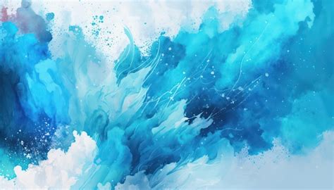 Premium Photo | Abstract watercolor background. blue and white paint ...