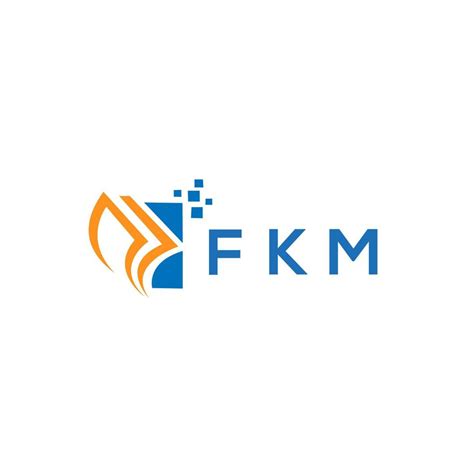 diseno de logotipo de contabilidad de reparacion de credito fkm sobre