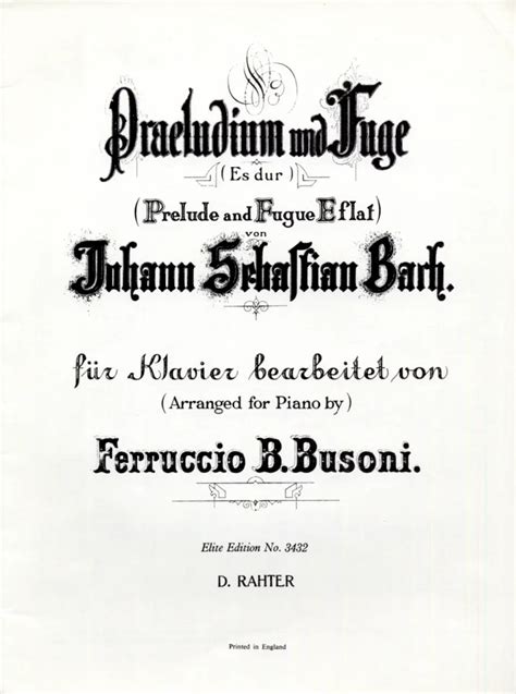 Pr Ludium Und Fuge Es Dur Von Johann Sebastian Bach Im Stretta Noten