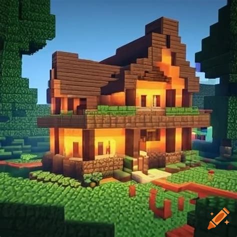 Minecraft House Design On Craiyon