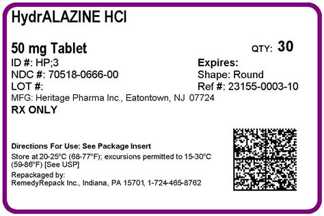 Hydralazine Hcl Oral Tablet 50 Mg Edusvetgobgt