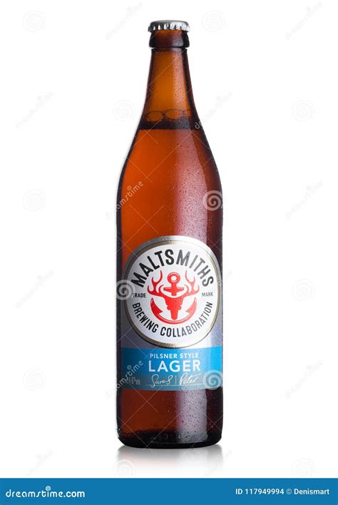 London Uk June 01 2018 Cold Bottle Of Maltsmiths Lager Beer On