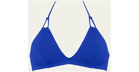 Eres Remix Triangle Bikini Top In Blue Lyst