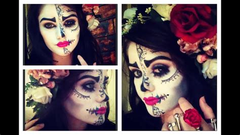 Easy Half Face Sugar Skull Makeup - Mugeek Vidalondon