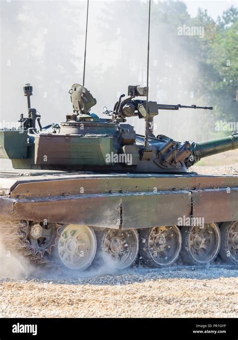 Slovenian armed forces M84 tank driving demonstration in Pivka Slovenia ...