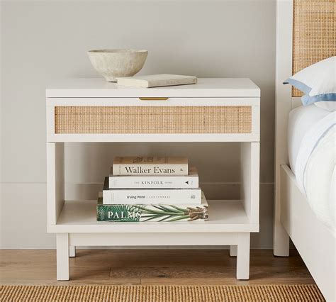 Westly Cane Nightstand White Nightstand Bedroom Pottery Barn