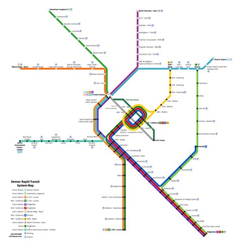 Transit Maps Unofficialfuture Map Denver Rtd Rail Transit By Theo Ditsek