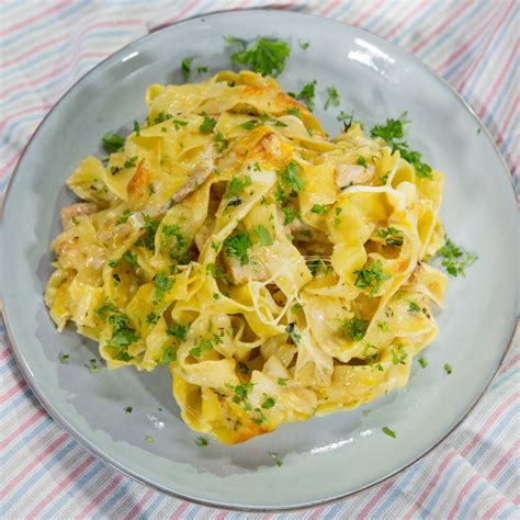 Cheese Topped Chicken and Pasta Casserole