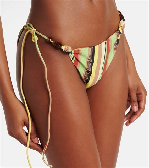 Poolside Striped Bikini Bottoms In Multicoloured SIR Mytheresa