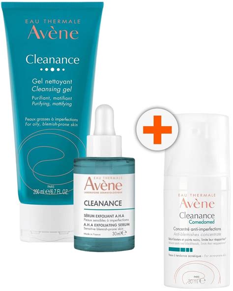 Avène Cleanance Комплект - Почистващ гел, Серум A.H.A и Концентрат ...