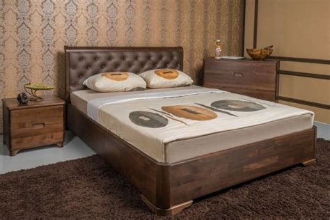 Кровать Олимп Милена Premium с мягкой спинкой ромбы массив бука 120х200 ...