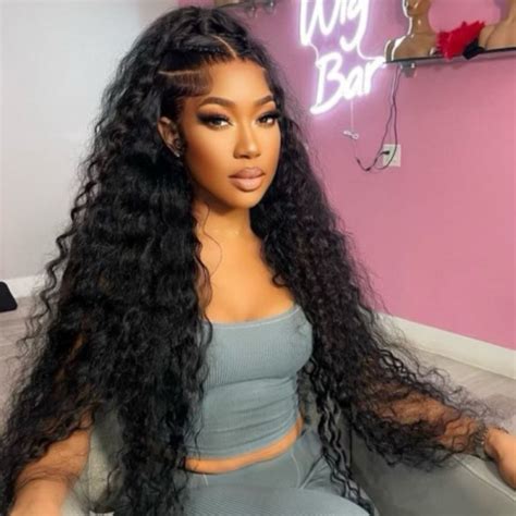 40 Inch Deep Wave 13x4 HD Lace Frontal Wigs Human Hair Lace Temu