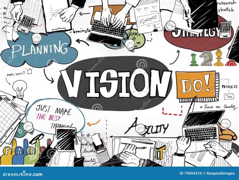 Vision Mission Goals Target Concept Stock Illustration Illustration