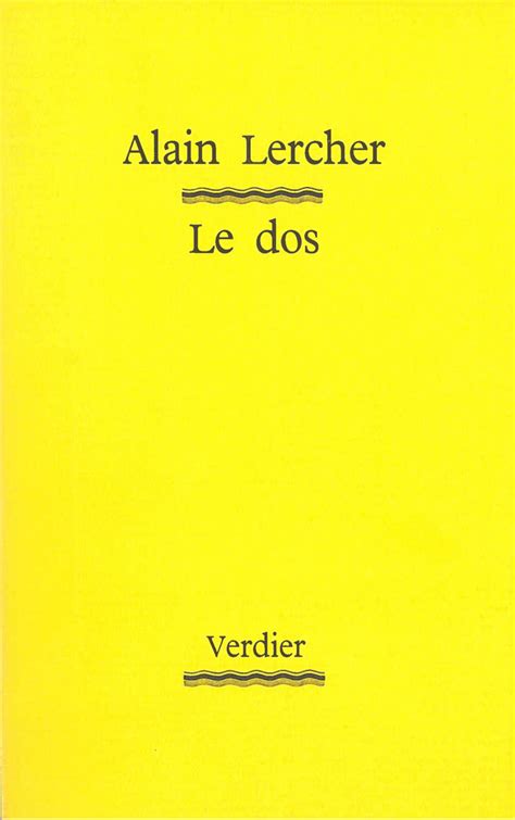 editions verdier collection jaune le dos