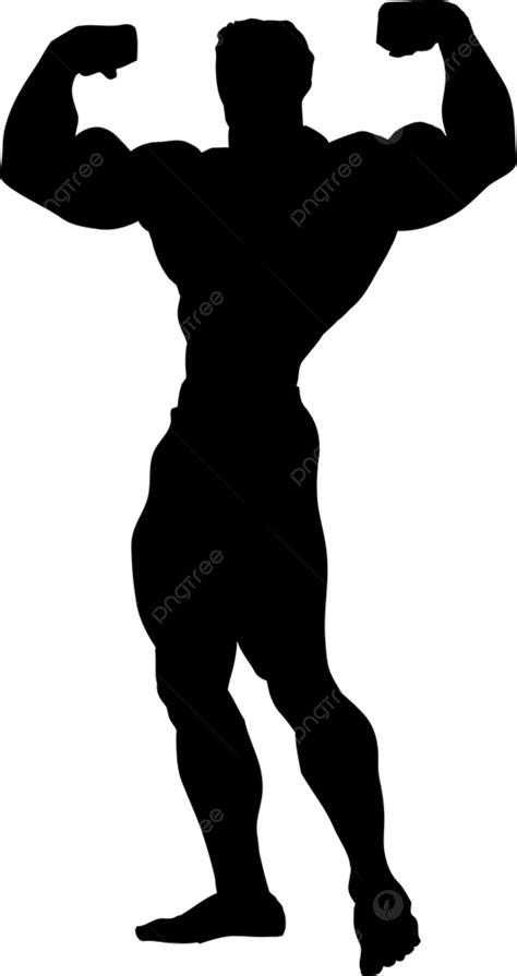 Ilustraci N De Vector De Silueta De Hombre Musculoso Png Lifter