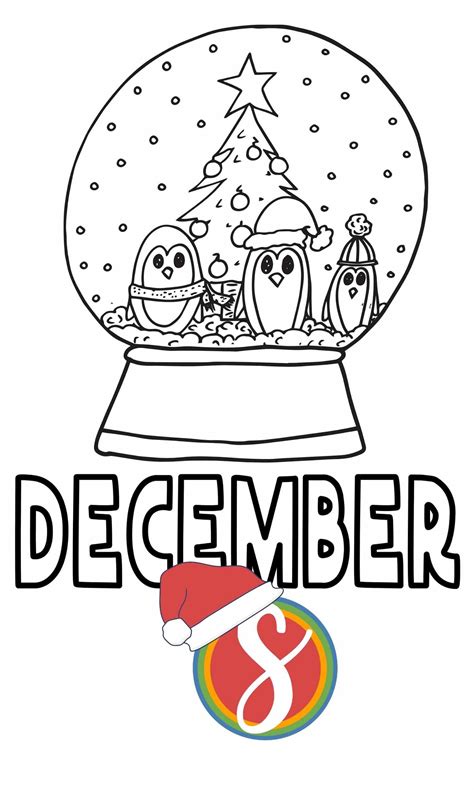 Free December Coloring Pages — Stevie Doodles