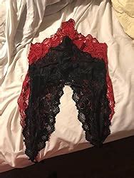 EVELUST Womens Open Back Halter Plunging Teddy Comfortable Scalloped Trim Lace Lingerie At