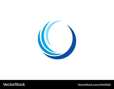 Abstract swirl round logo Royalty Free Vector Image