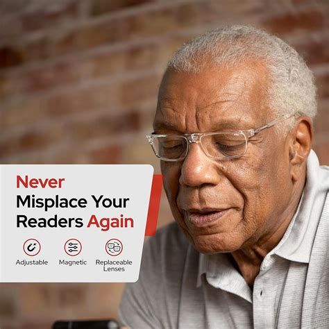 CliC Magnetic Reading Glasses Computer Readers Replaceable Lens