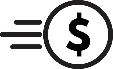 Fast Money Transfer Icon With Dollar Sign Fast Cash Icon Vector