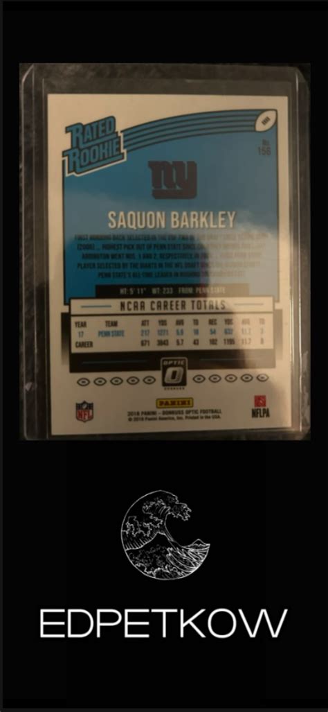 2018 Donruss Optic Rated Rookie 156 Saquon Barkley RC EBay