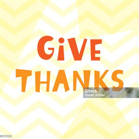 Give Thanks Thanksgiving Day Lettering Stock Illustration Download Image Now Art Autumn