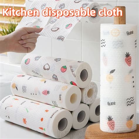 50PC Kitchen Paper Towels Disposable Clean Lazy Rag Paper Kitchen Oil