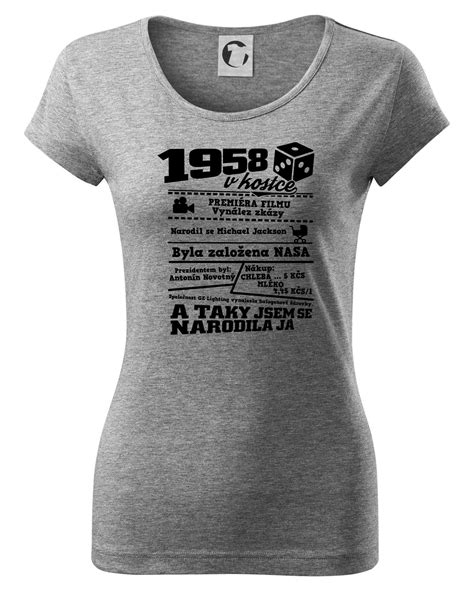 1958 v kostce Pure dámské triko MyShirt cz