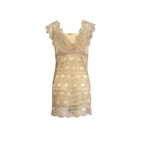 Vestido De Renda Nude Shopee Brasil