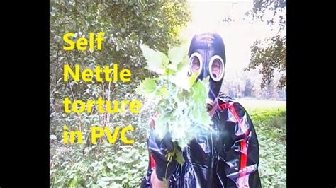 Self Nettle Torture In Pvc Gay Nettle Porn XHamster XHamster