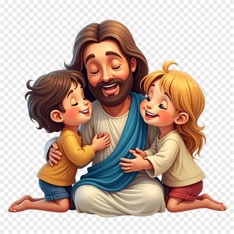 Jesus E As Crianças Desenho Png - Crianças com Jesus PNG: Uma Imagem Inspiradora de Alegria e Fé