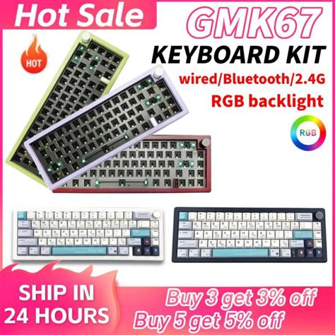 Gmk Customized Mechanical Keyboard Kit Rgb Backlit Usb Bluetooth G Wireless Hot Swappable