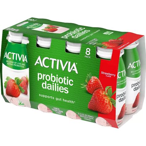 Activia Probiotic Dailies Strawberry Yogurt Drink 8ct31 Fl Oz