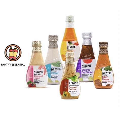 Kewpie Dressings Sesame Caesar Spicy Cheese Sesame Soy Sauce 210ml