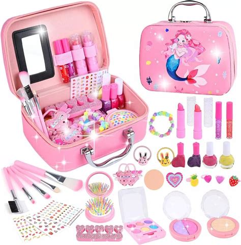Kids Makeup Sets For Girls Children Real Washable Make Up Starter Kit