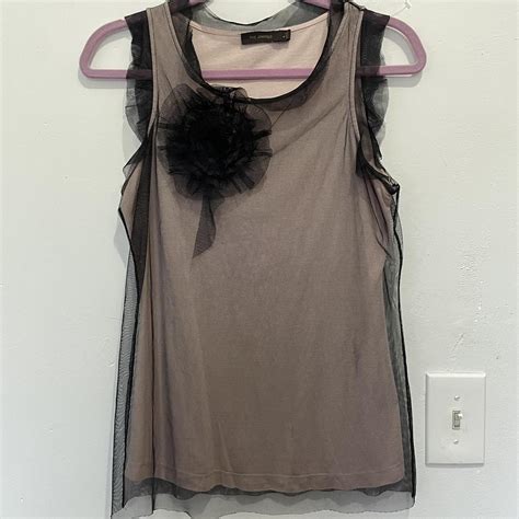 Gorgeous Vintage The Limited Mesh Tank Top With Nude Depop