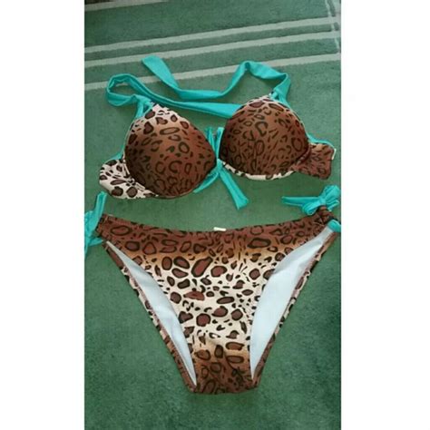 Victoria S Secret Swim Cheetah Print Bikini Poshmark