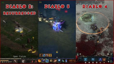 Diablo 4 Vs Diablo 3 Vs Diablo 2 Resurrected Gameplay Comparison Youtube