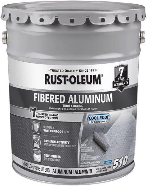 Rust Oleum 301999 350 Fibered Black Roof Coating 5 Gal Amazon