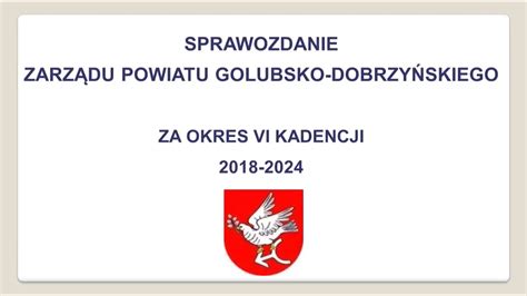 Sprawozdanie Zarz Du Powiatu Golubsko Dobrzy Skiego Za Okres Vi