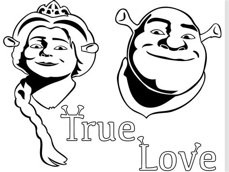 Shrek Png Fiona Png Shrek And Fiona Png Kids Coloring Etsy New Zealand