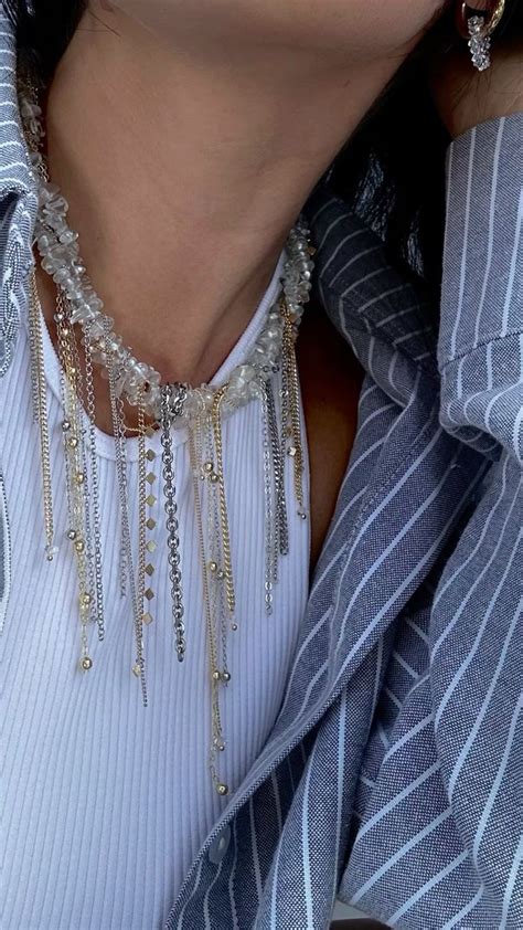 Массивное колье,колье с цепочками,чокер с цепями,гранж колье,стильное ...