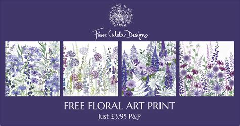 Fiona Calder Designs Free Floral Art Print
