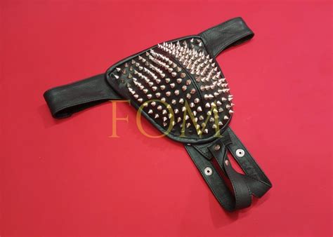 Real Black Leather Jockstrap Adult Gay Fetish Spiked Underwear Mens