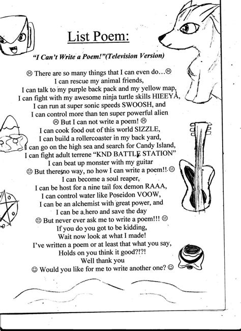 Random: List Poem- Tv version by Cormat48 on DeviantArt