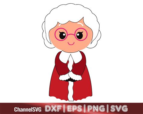 Christmas Cartoon Character SVG Mrs. Claus Svg Santa Claus Svg Santa ...